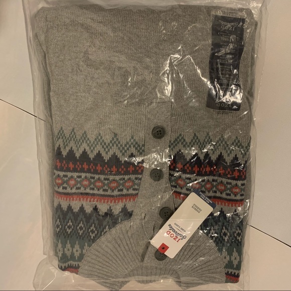 NWT Izod Fair Isle Mock Neck Men's Sweater 3XL - Picture 6 of 7